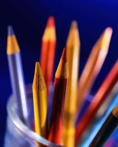 Colored Pencils in Cup