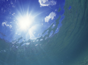 Sun and Clouds Viewed from Underwater --- Image by © Royalty-Free/Corbis